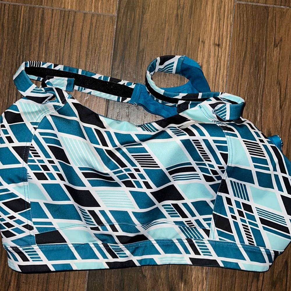 Brooks Turquoise & Black Sports Bra size 38DD